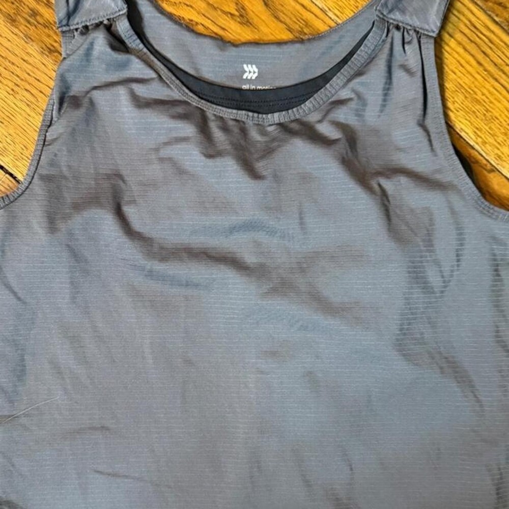 All in Motion and Avia purple, navy, grey and black workout tank tops and short - Picture 5 of 8